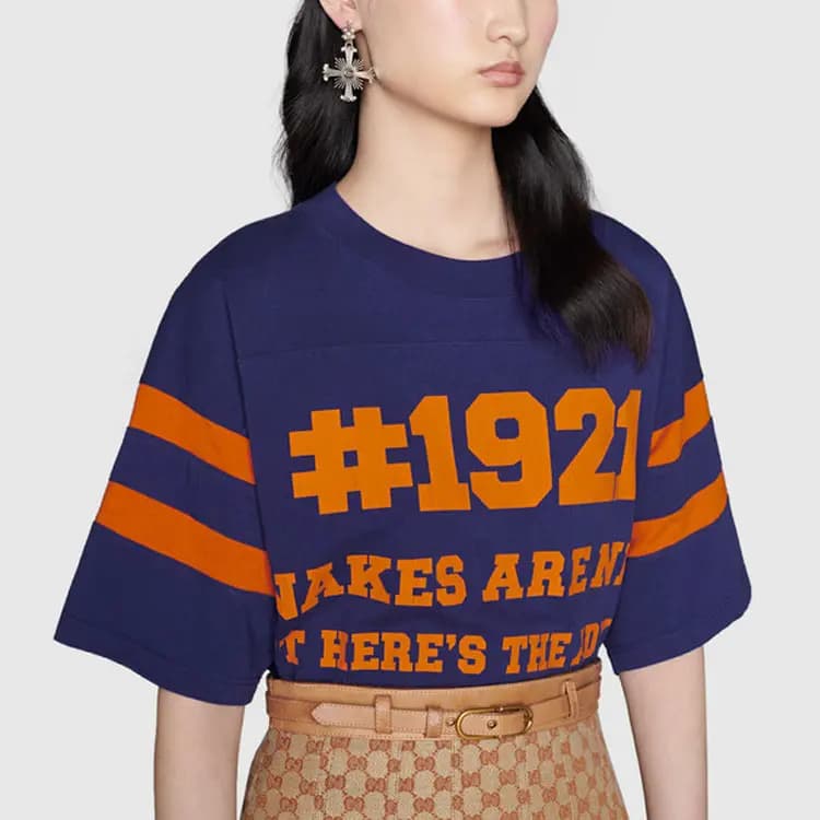 GUCCI 1921 L'Aveugle Par Amour Crop Köynək 6
