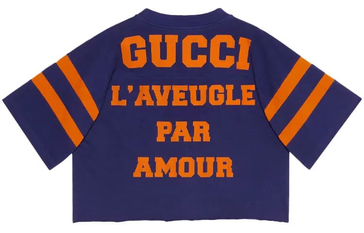 GUCCI 1921 L'Aveugle Par Amour Crop Köynək 2