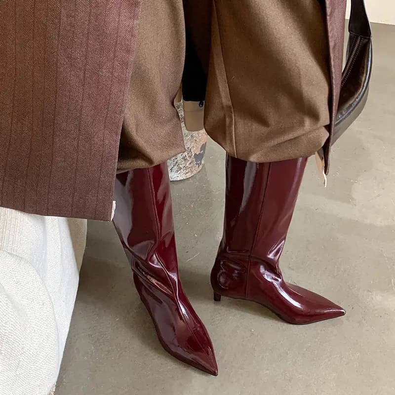 AIQINISHA Knee-high Boots 3.5 Cm Women's 7