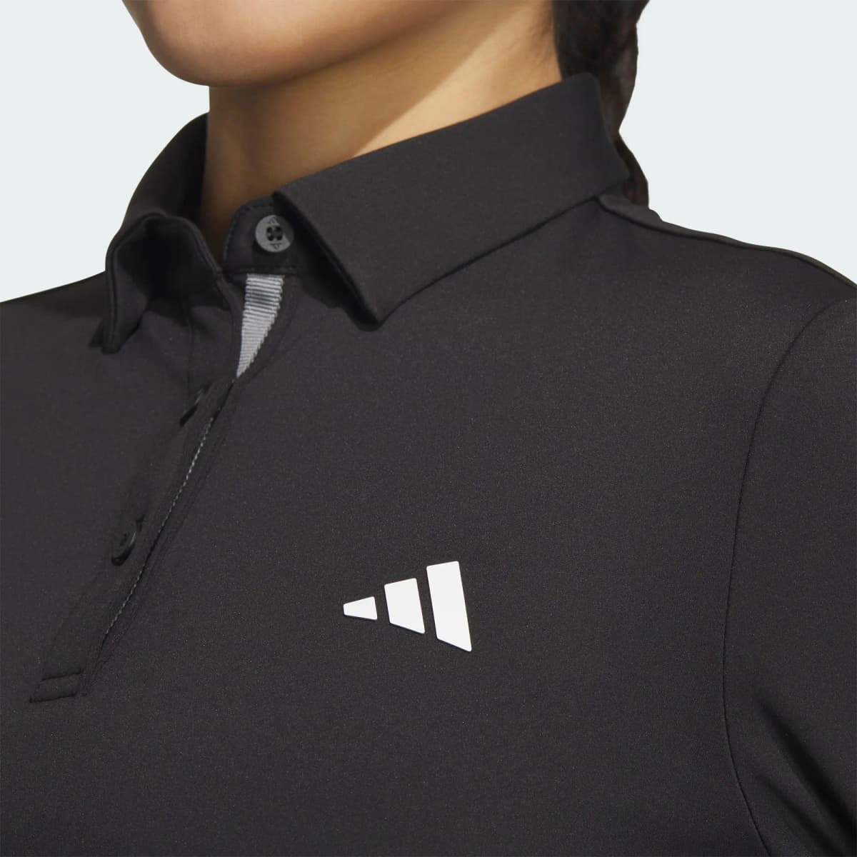 adidas Golf Uzunqol Polo Köynək Qadın Qara 3