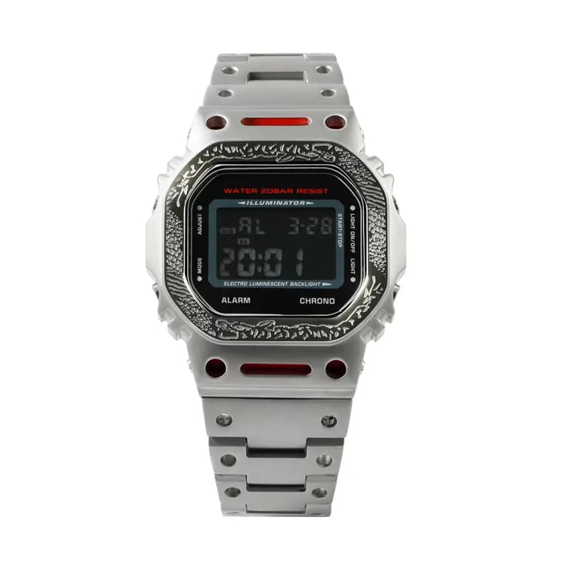 Kapten CASIO DW-5600 Seriyası Metal Qoruyucu Korpus və Kəmər Dəsti Unisex 2