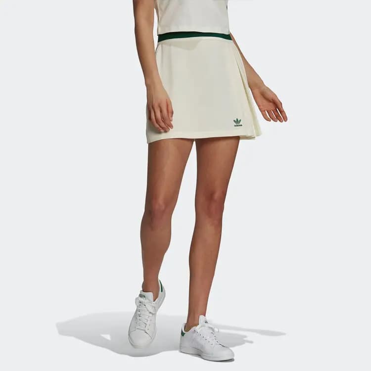 Adidas Originals Casual Short Skirts Qadın Jade Ağ 2