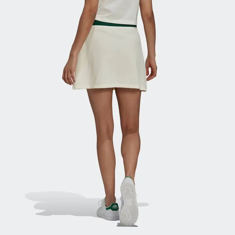 Adidas Originals Casual Short Skirts Qadın Jade Ağ 3