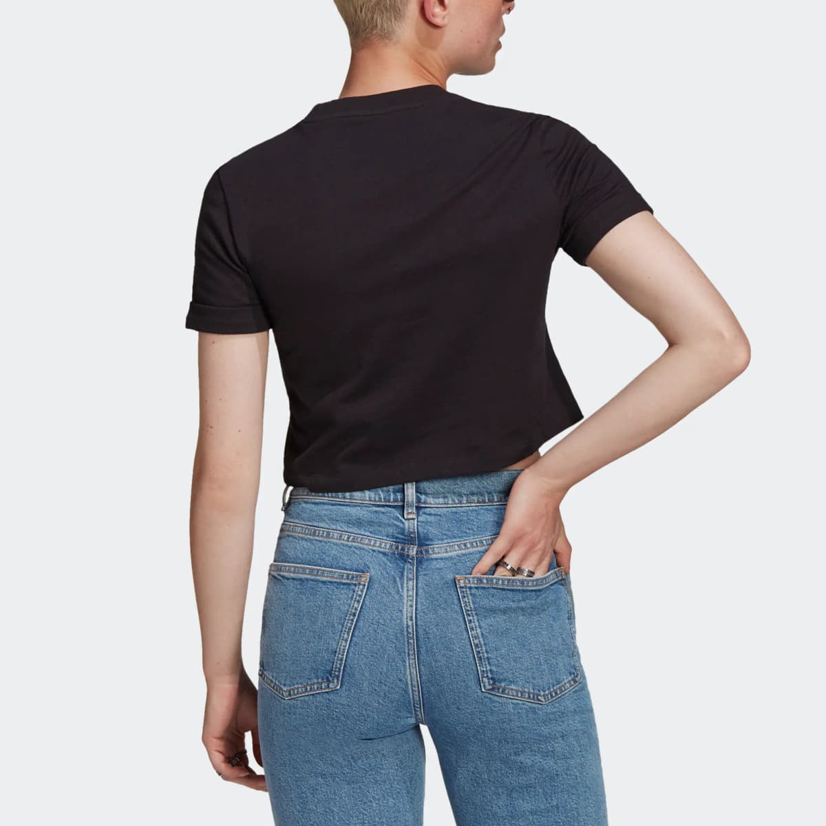 Adidas Originals Qadın Crop Top Qara 5