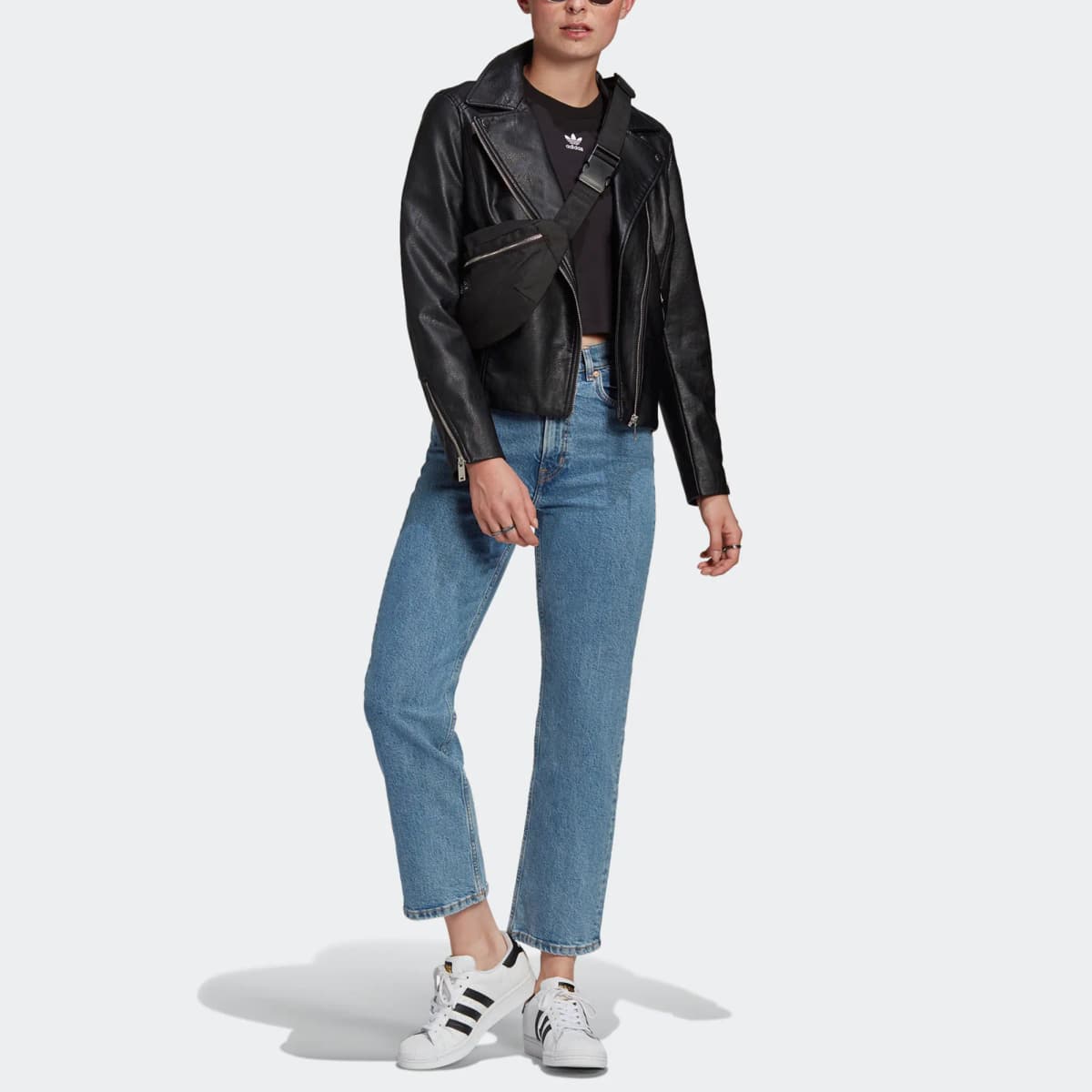 Adidas Originals Qadın Crop Top Qara 3