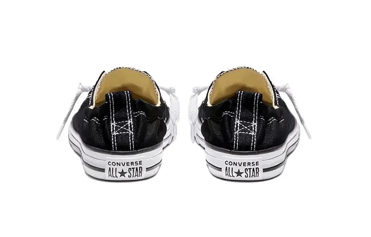 Converse Chuck Taylor All Star Shoreline Slip Alçaqboğazlı Uşaq Kətan Ayaqqabısı Qara/Ağ 5