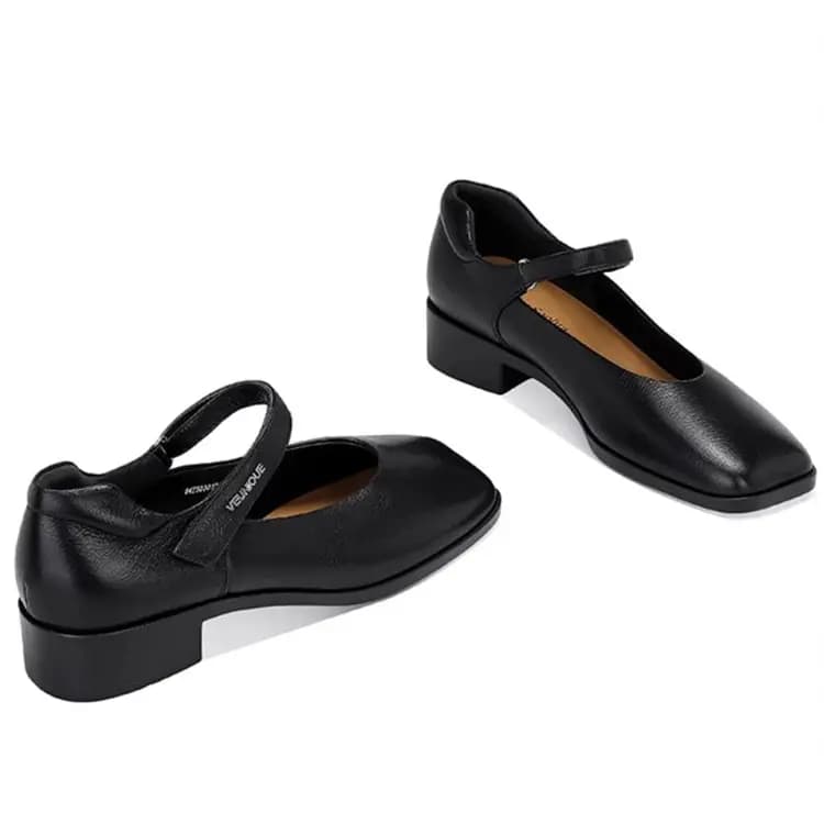 JESSICA SOPHIA Sheepskin Fashion Elegant Versatile Mary Jane Shoes Women's 2