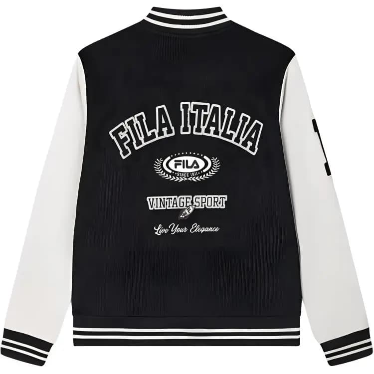 FILA FW24 Baseball Jacket Men's Jet Black 2