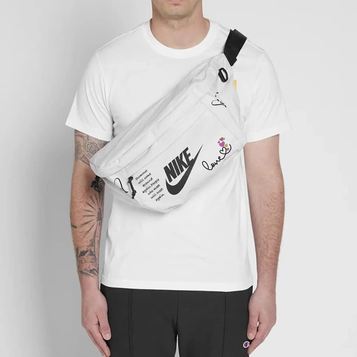 Nike Custom Unisex Bel Çantası Light Bone 9