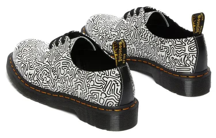 Dr.Martens Keith Haring 1461 Printed Qadın Ayaqqabısı Qara/Ağ 6