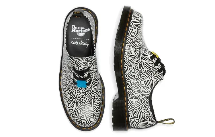 Dr.Martens Keith Haring 1461 Printed Qadın Ayaqqabısı Qara/Ağ 5