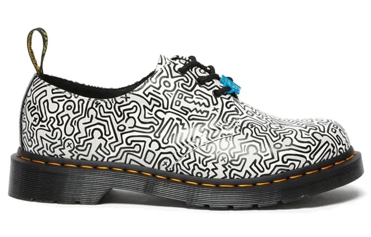 Dr.Martens Keith Haring 1461 Printed Qadın Ayaqqabısı Qara/Ağ 2