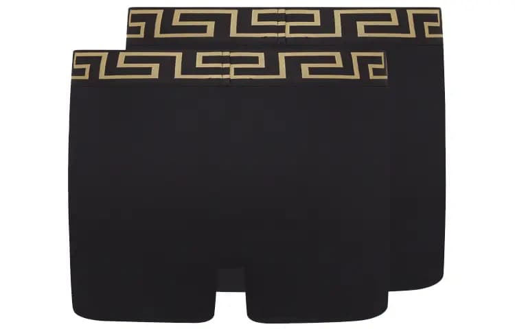 VERSACE Greca Border Kişi Boxer Şortu Qara 2