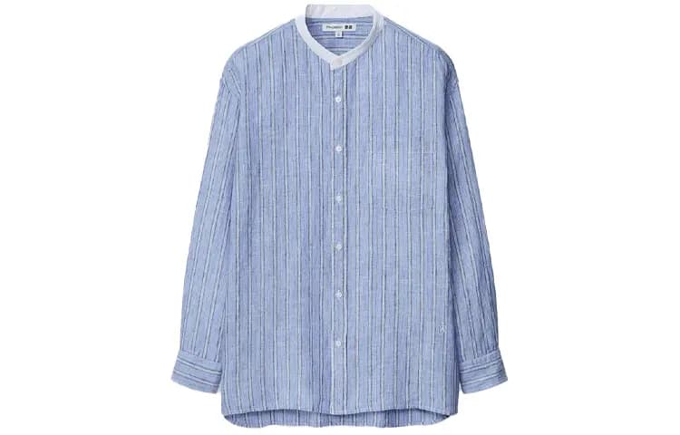 Jw Anderson X UNIQLO Kişi Köynəyi Çəhrayı/Göy