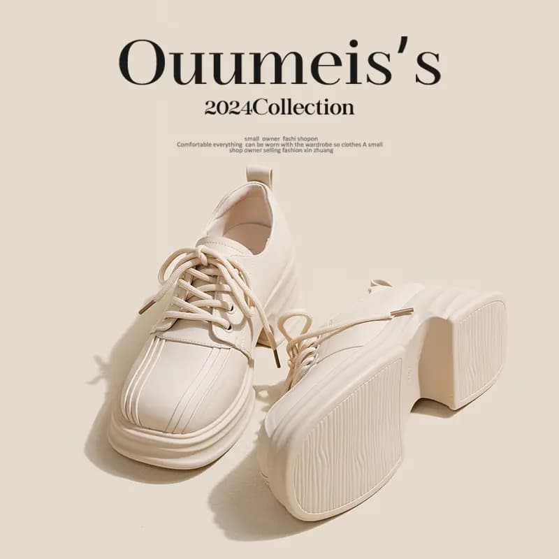 ouumeis Versatile Daily Chunky Heel Casual Shoes Women's 2