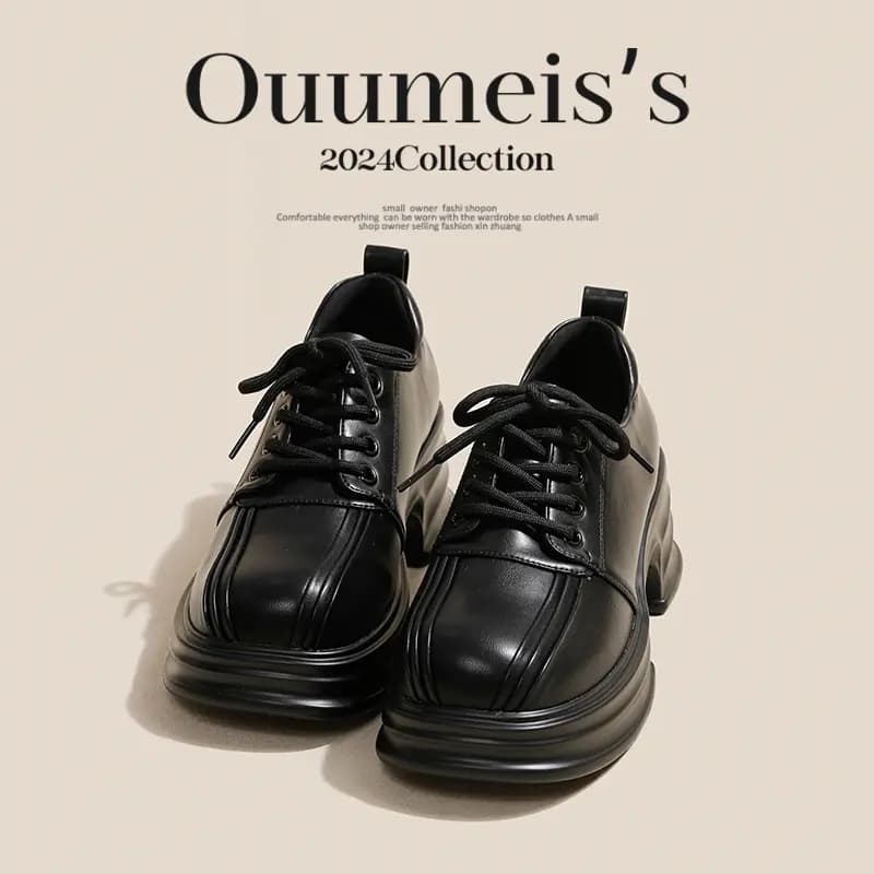 ouumeis Versatile Daily Chunky Heel Casual Shoes Women's 9