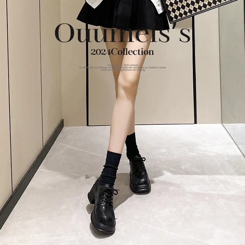 ouumeis Versatile Daily Chunky Heel Casual Shoes Women's 11