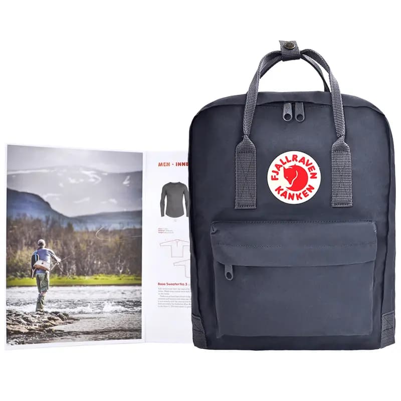 Fjallraven 16L Backpack Outdoor Bag Polyester Graphite Black Women's 6