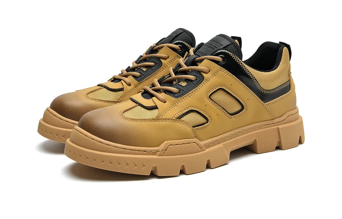 HLA Microfiber Leather Retro Casual Work Shoes Men's 2
