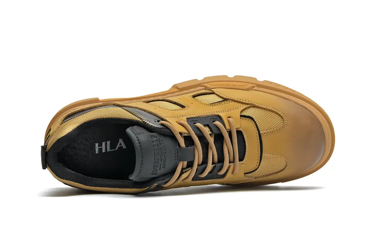 HLA Microfiber Leather Retro Casual Work Shoes Men's 3