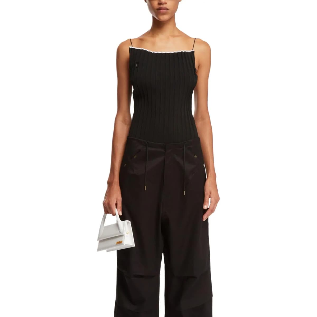 Jacquemus Plisse Knit Camisole 'Black' 2