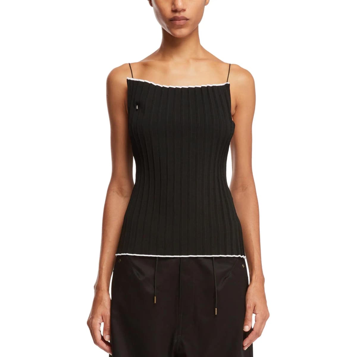 Jacquemus Plisse Knit Camisole 'Black'