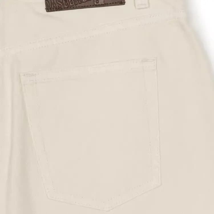 MLB Varsity Los Angeles Dodgers Qadın Denim Qısa Ətək Krem 4
