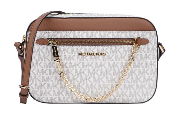 MICHAEL KORS PVC Kamera Çantası Qadın Vanilla