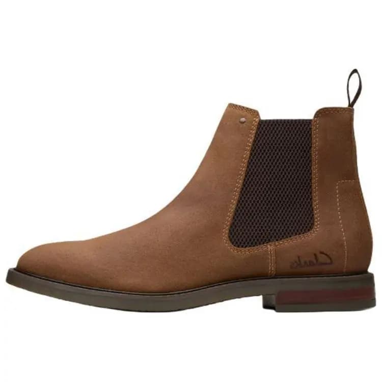 Clarks Chelsea Kişi Çəkməsi Açıq Qəhvəyi