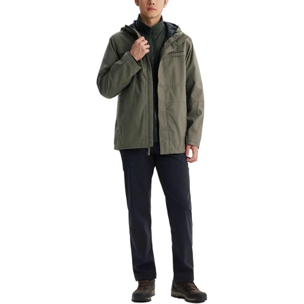 Columbia Water-Repellent Warm Dry Solid Hiking Pants Men's Black 3