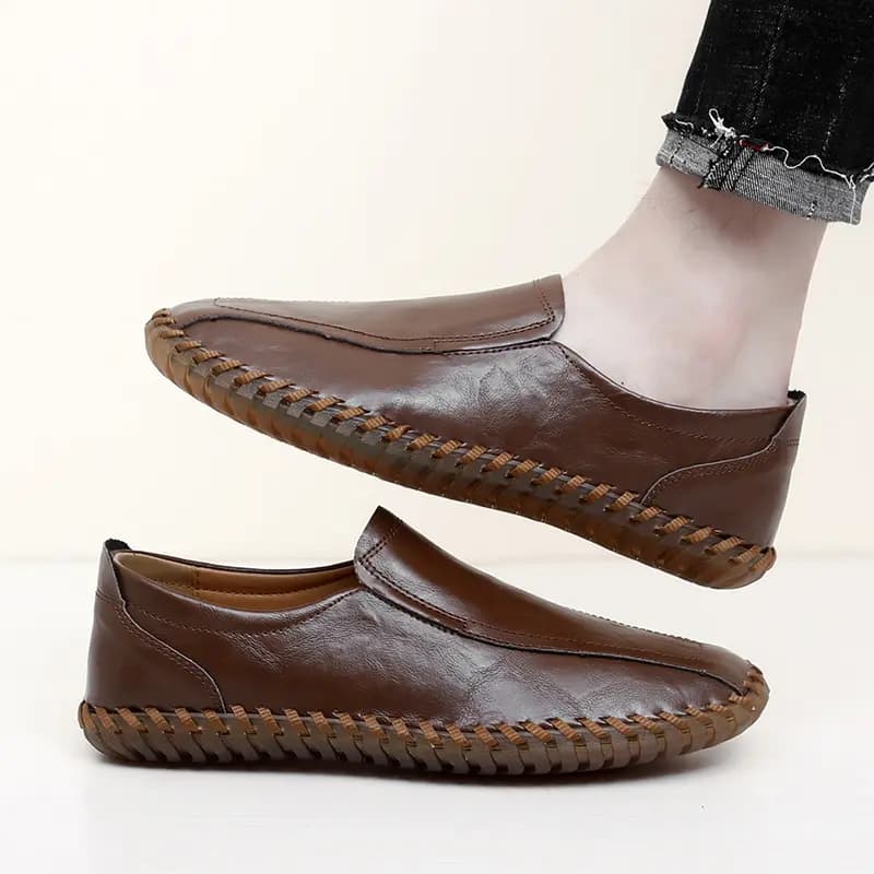 Gongli Meili Dəri Loafer Kişi 16