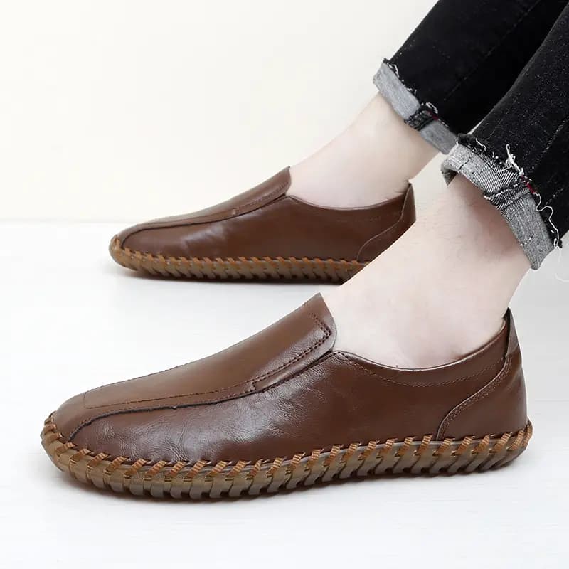 Gongli Meili Dəri Loafer Kişi 14