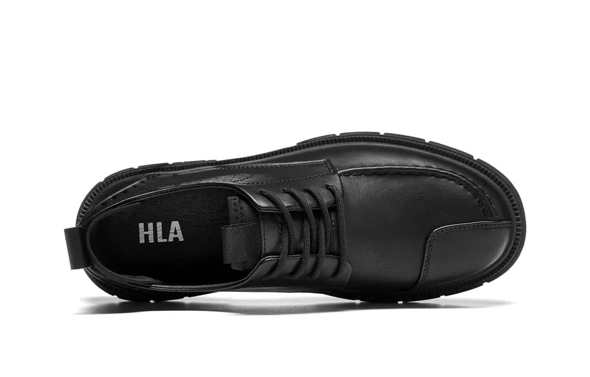 HLA Vintage Fashion Casual Leather Shoes Work Boots Men 3