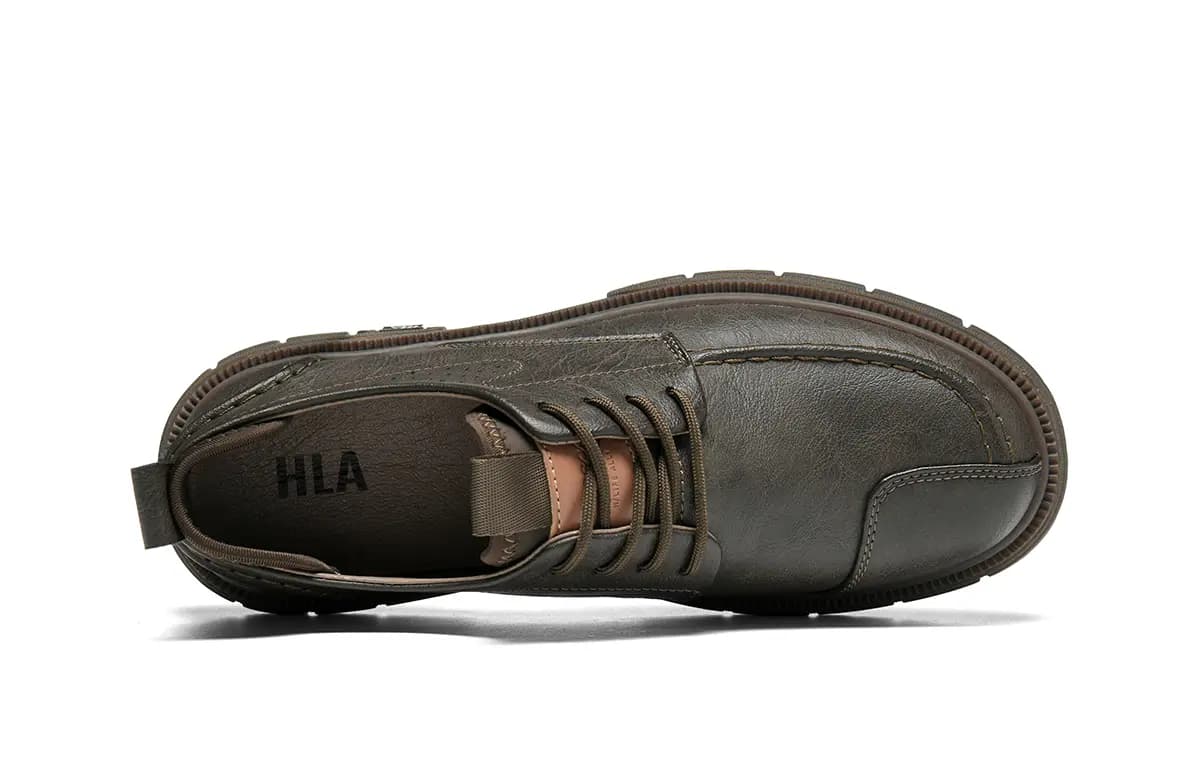 HLA Vintage Fashion Casual Leather Shoes Work Boots Men 9