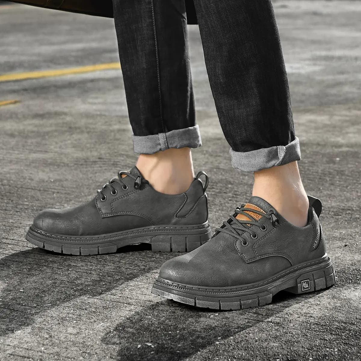 HLA Fashion Work Boots Skateboard Shoes Casual Platform Bata Men 14