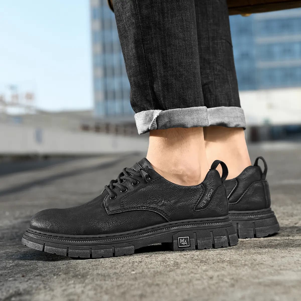 HLA Fashion Work Boots Skateboard Shoes Casual Platform Bata Men 7