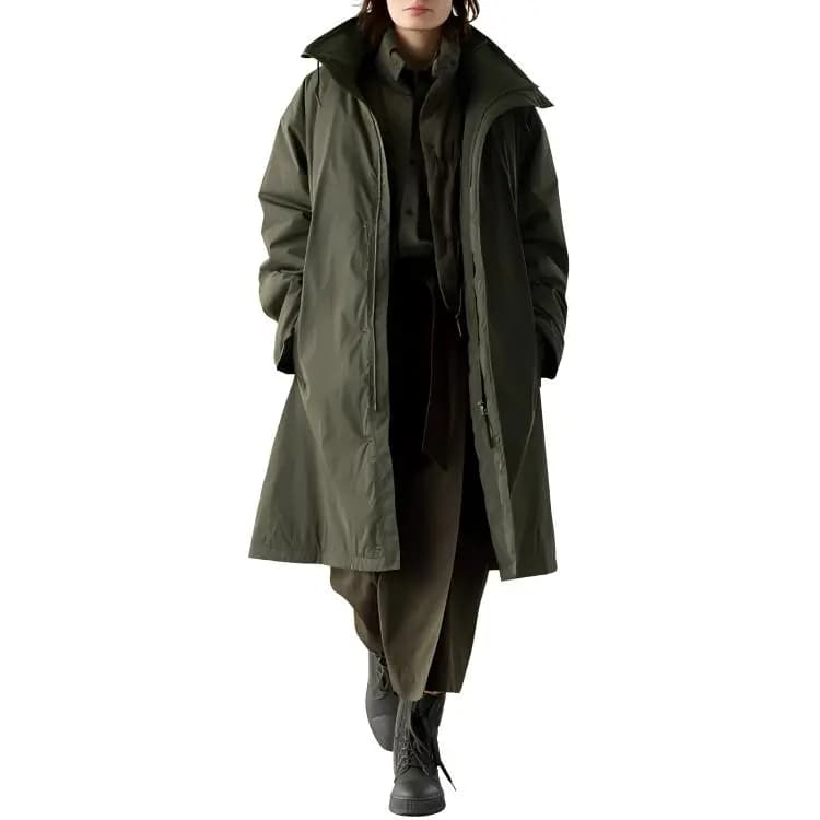 UNIQLO C Collection Palto Unisex 57 Tünd Zeytun 3