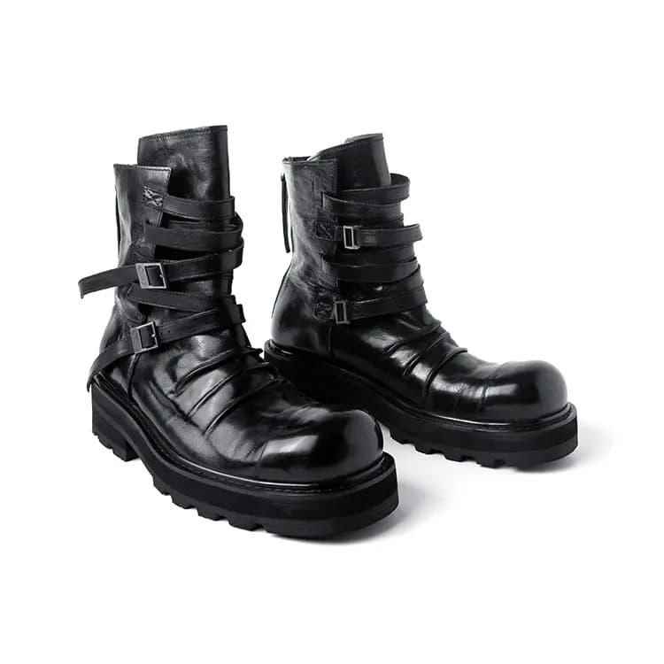 HUANXIANGZHE Ankle Boots Unisex Black 5
