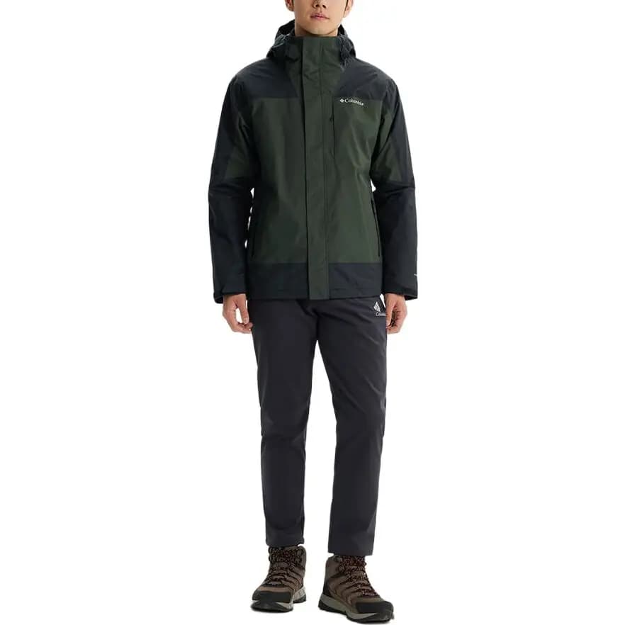 Columbia Solid Color Water-Repellent Fleece-Lined Warm Straight-Leg Pants Men's Black 3