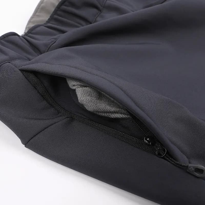 Columbia Solid Color Water-Repellent Fleece-Lined Warm Straight-Leg Pants Men's Black 6