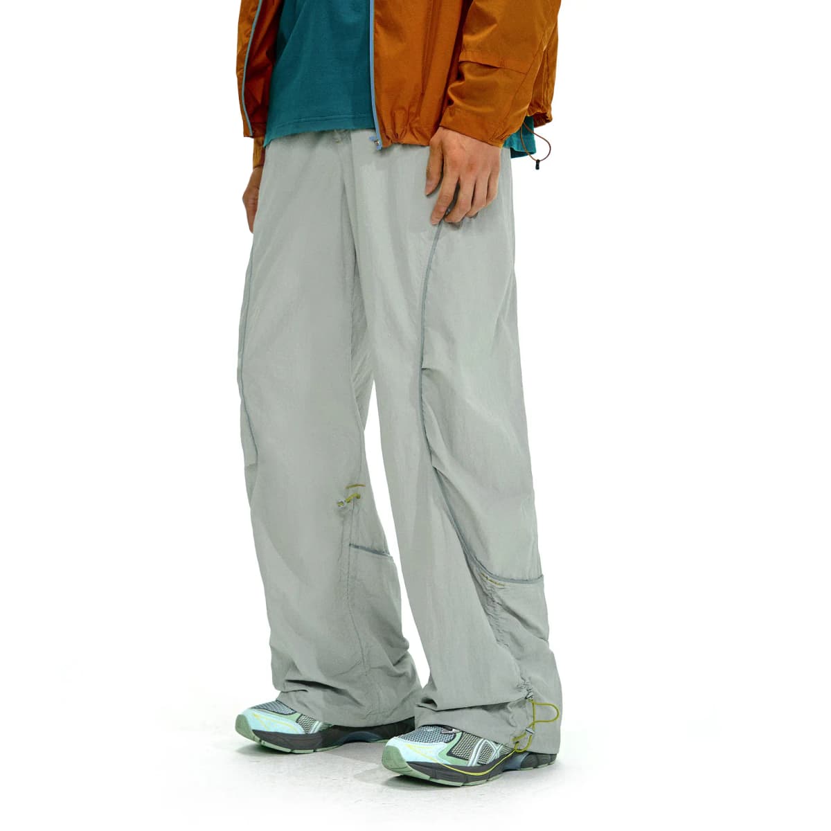 NOTHOMME Outdoor Lightweight C6 Water-Repellent Curved Split Drawstring Sport Loose Casual Pants Unisex 3
