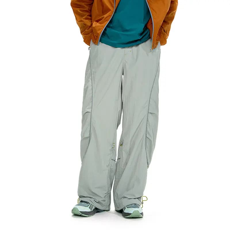 NOTHOMME Outdoor Lightweight C6 Water-Repellent Curved Split Drawstring Sport Loose Casual Pants Unisex 4