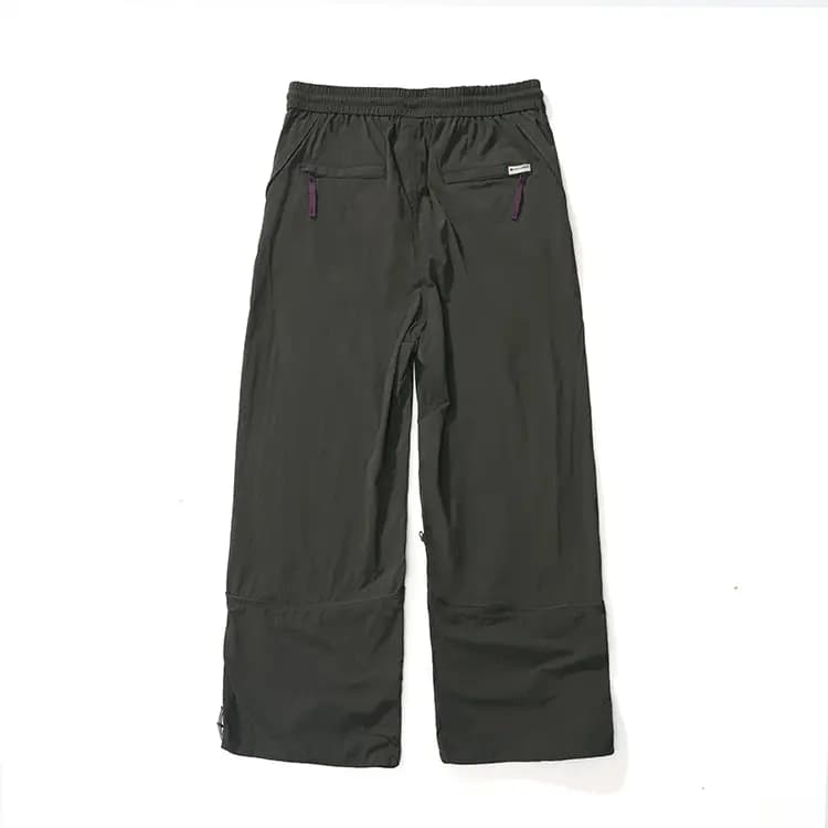 NOTHOMME Outdoor Lightweight C6 Water-Repellent Curved Split Drawstring Sport Loose Casual Pants Unisex 17