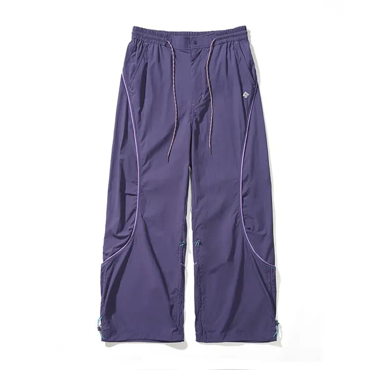 NOTHOMME Outdoor Lightweight C6 Water-Repellent Curved Split Drawstring Sport Loose Casual Pants Unisex 11