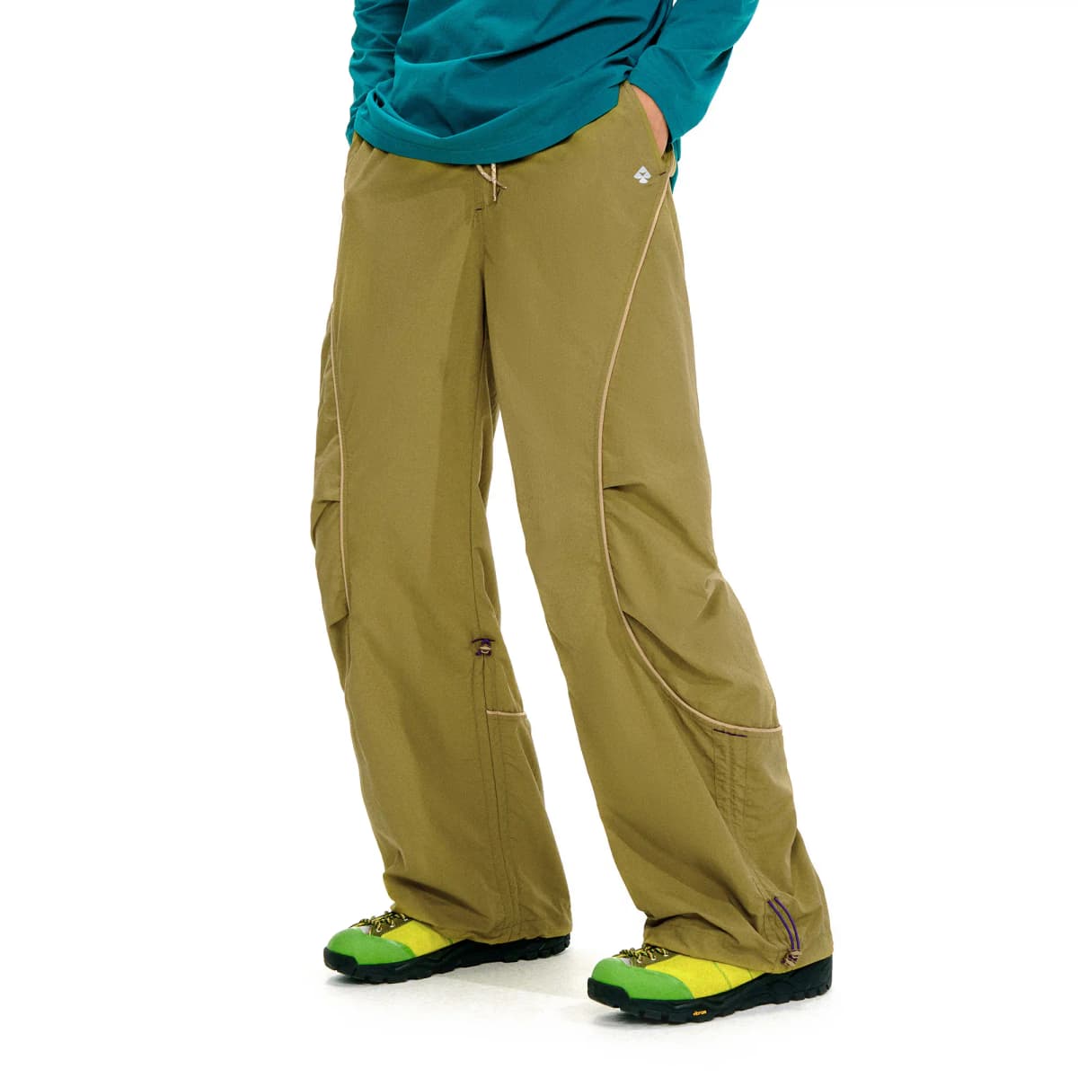 NOTHOMME Outdoor Lightweight C6 Water-Repellent Curved Split Drawstring Sport Loose Casual Pants Unisex 8