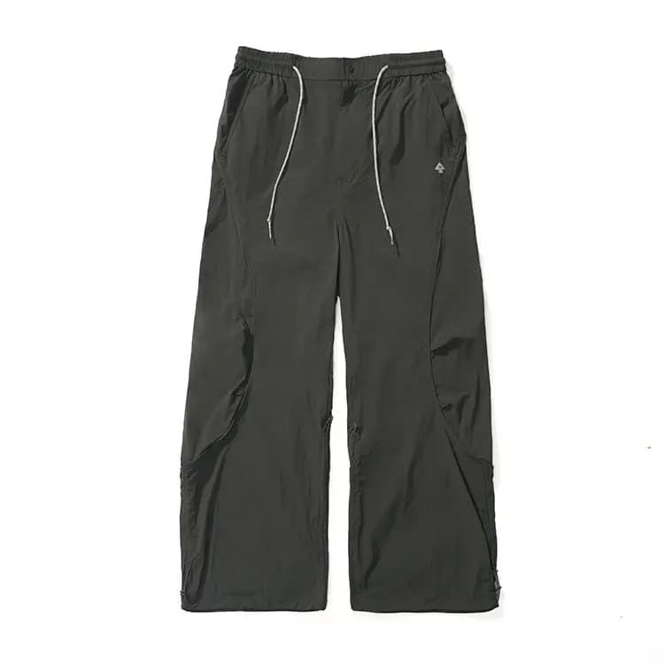 NOTHOMME Outdoor Lightweight C6 Water-Repellent Curved Split Drawstring Sport Loose Casual Pants Unisex 16