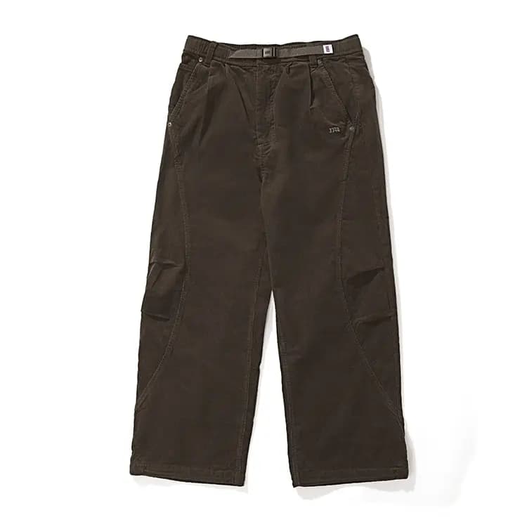 NOTHOMME Outdoor Curved Split Corduroy Pants Loose Solid Color Straight Casual Pants Unisex 3