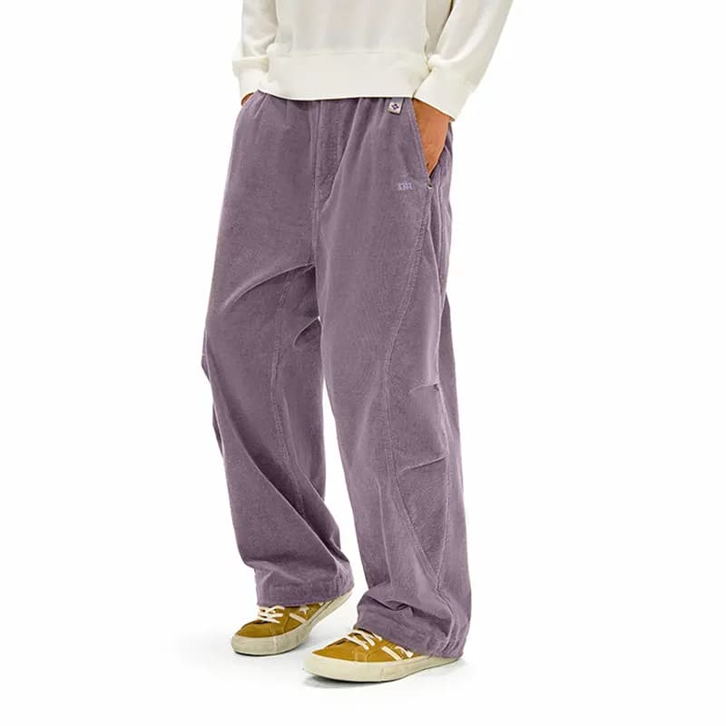 NOTHOMME Outdoor Curved Split Corduroy Pants Loose Solid Color Straight Casual Pants Unisex 26