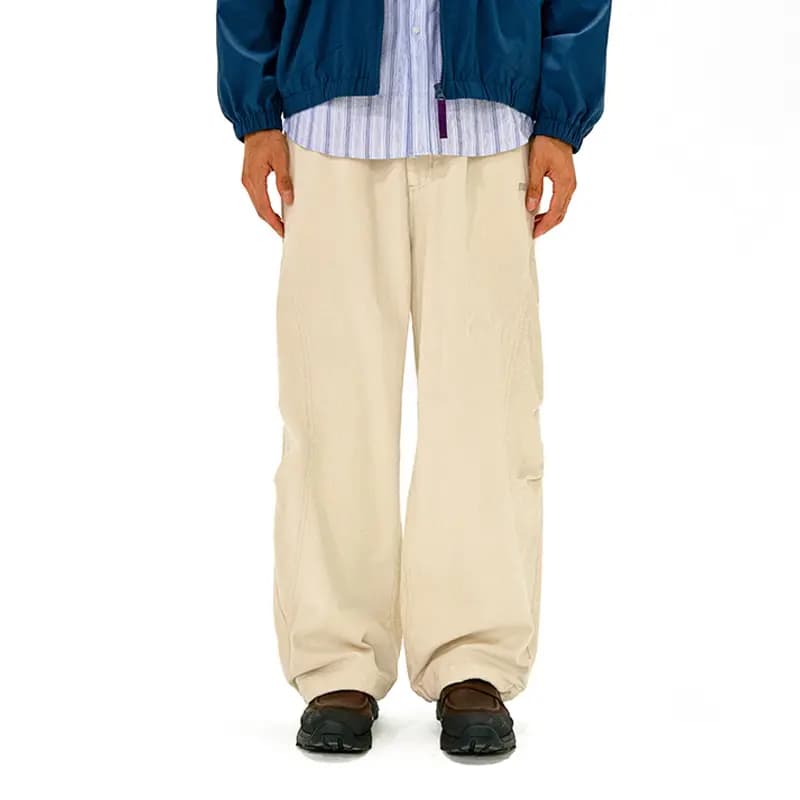 NOTHOMME Outdoor Curved Split Corduroy Pants Loose Solid Color Straight Casual Pants Unisex 21