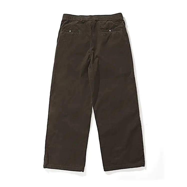 NOTHOMME Outdoor Curved Split Corduroy Pants Loose Solid Color Straight Casual Pants Unisex 4